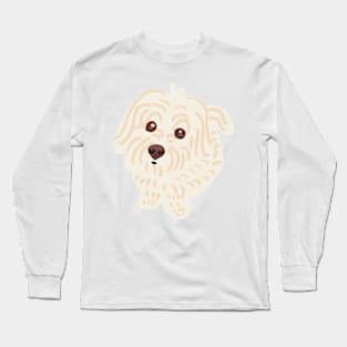 Cute Maltipoo Looking Innocent Long Sleeve T-Shirt